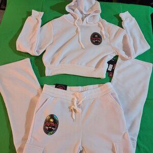 Dazl 2 pcs Sweat/Jogging Suit Women's XL White New